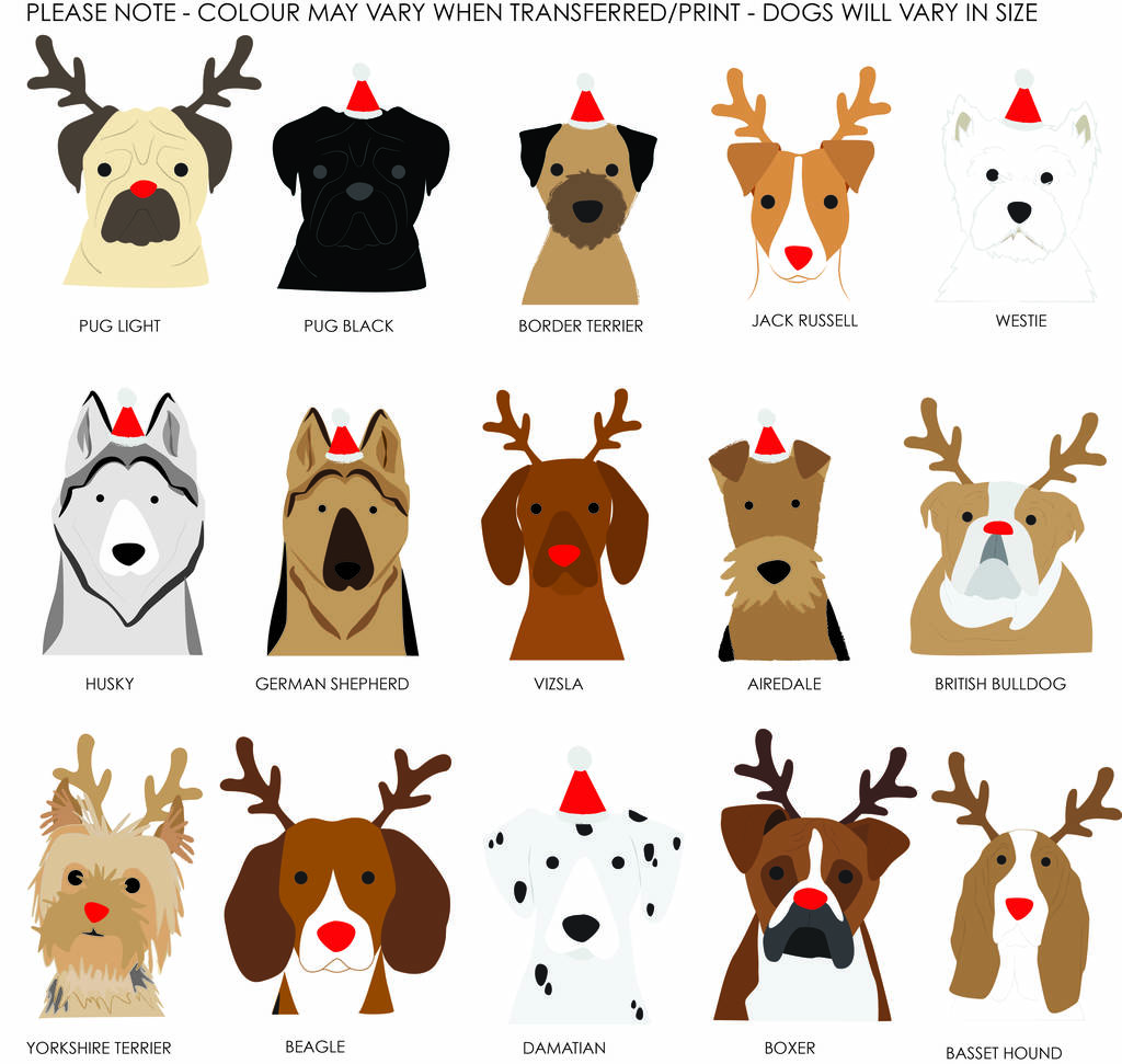 personalised christmas dog wrapping paper by heather alstead design