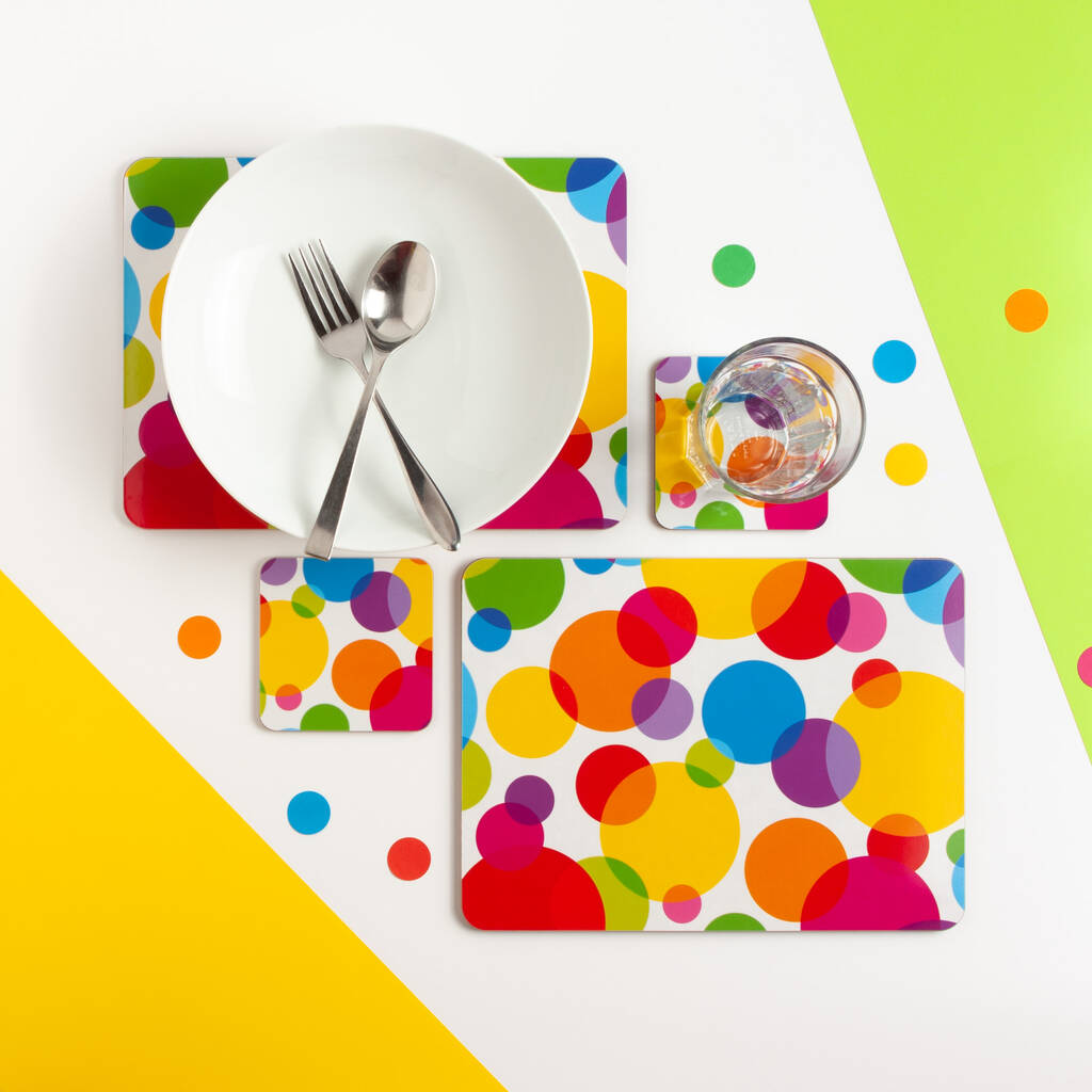 Colourful Spots Placemat Set Of Two, 1 of 6