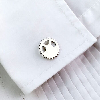 Personalised Sterling Silver Cycling Cufflinks, 3 of 5