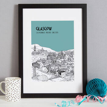 Personalised Glasgow Graduation Gift Print, 6 of 9