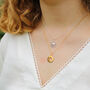 Star Token Charm Necklace Gold Vermeil, thumbnail 1 of 8