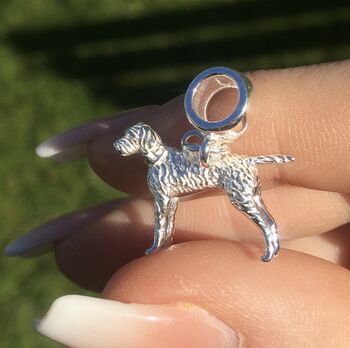 Vizsla Charm Sterling Silver, 3 of 7
