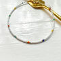 White Colourful Beaded Anklet, thumbnail 7 of 7