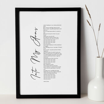 Favourite Poem, Song, Vows, Custom Text Print, 2 of 7