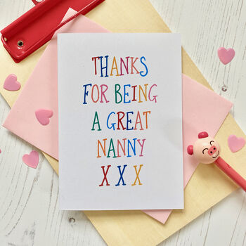 Thanks For Being A Great Nanny Card, 2 of 2