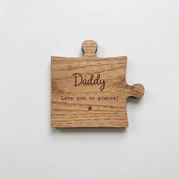 Personalised Name Wooden Coaster Fathers Day Keepsake Gift, 4 of 5
