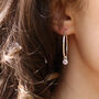 18ct Gold Plated Or Silver Birthstone Hoop Earrings, thumbnail 1 of 11