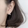 Sterling Silver Leaf Drop Earrings, thumbnail 2 of 5