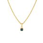 Gold Plated Micro Lapis Lazuli Stainless Steel Pendant, thumbnail 7 of 12