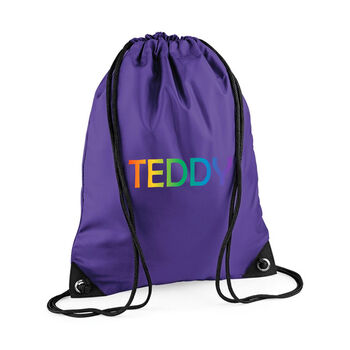Pe/Gym Bag Personalised Rainbow, 4 of 8