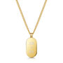 Pill Dog Tag Necklace 18 K Gold Plated Steel, thumbnail 1 of 7