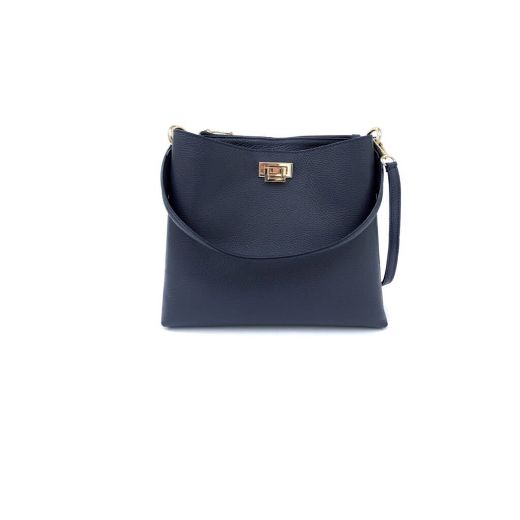 Navy Leather Tote Bag, 1 of 5