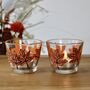 Maple Leaf Painted Candle Holders, thumbnail 1 of 5