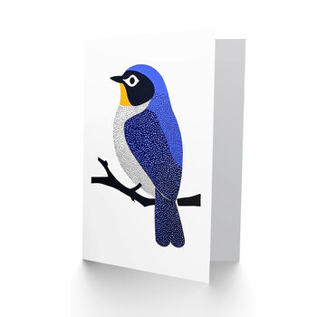 Bluebird Bird On Tree Branch Xmas Christmas Card, 2 of 4