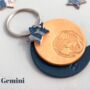 Personalised Zodiac Birthday Leather Keyring, thumbnail 5 of 12