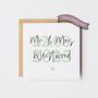 Personalised Wedding Card / Couple To Be Moss Green Card *Colour Options, thumbnail 1 of 6
