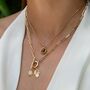 Long Link T Bar Clasp Charm Collector Necklace, thumbnail 2 of 8