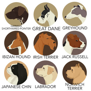Personalised Fine Art Dog Print 50 Breeds Available, 7 of 9