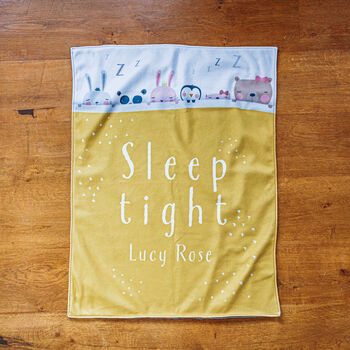 'Sleep Tight' Personalised Blanket For Child Or Baby, 6 of 7