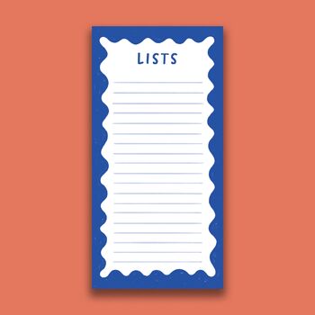 Blue Magnetic List Pad Colourful Stationery, 2 of 6