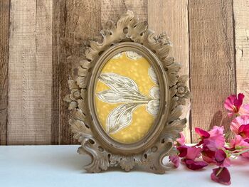 Oval Taupe Photo Frame 6x4 Floral Picture Frame Gift, 7 of 9