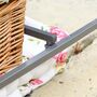 Vintage Grey Arch Backed Garden Bench, thumbnail 7 of 11