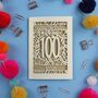 Personalised 100th Birthday Card Papercut Flower Design, thumbnail 1 of 10