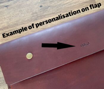 Personalised A5 Chocolate Brown Leather Travel Wallet, 3 of 9