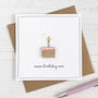 Birthday Cake Card, Wooden Topper, thumbnail 1 of 4