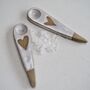 Handmade Mini Valentines Oatmeal Pottery Heart Spoon, thumbnail 2 of 5