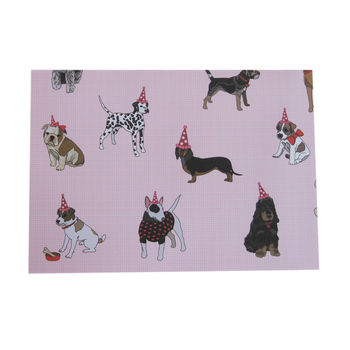 Three Sheets Of Dogs Gingham Wrapping Paper, 3 of 4
