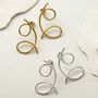 Sterling Silver Double Loop Studs, thumbnail 2 of 6