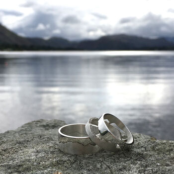 Personalised Mountain Landscape Skyline Ring, 4 of 10