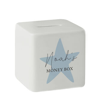 Personalised Blue Star Money Box, 5 of 6