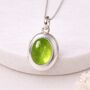Personalised Sterling Silver Peridot Gemstone Locket Necklace With Photos, thumbnail 1 of 6