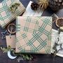 Patchwork Green Cheque Paper Fibre Wrapping Paper, thumbnail 12 of 12