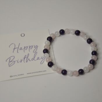 Happy Birthday Crystal Gemstone Bracelet Gift For Her, 6 of 8