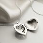 Sterling Silver Vintage Heart Locket Necklace, thumbnail 3 of 9