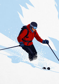 Personalised Ski Powder Poster, 4 of 7