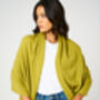 Olive Green 100% Cashmere Travel Wrap Shawl Gift Boxed, thumbnail 5 of 9