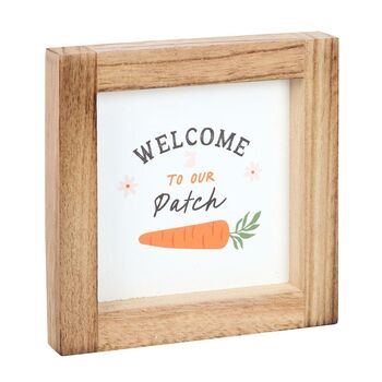 Welcome To Our Patch Wooden Frame Sign | Easter Spring Decoration, 2 of 2