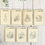 Bunny Rabbit Nursery Drawer Dividers Set Of Seven New Baby Gift, thumbnail 9 of 11
