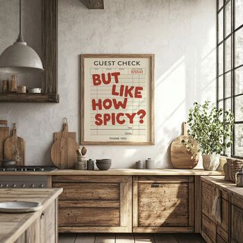 How Spicy? Kitchen Print | Guest Check Poster, 2 of 4