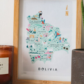 Bolivia Illustrated Map, 2 of 5