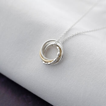 9ct Gold And Silver 50th Birthday Necklace, 5 of 10