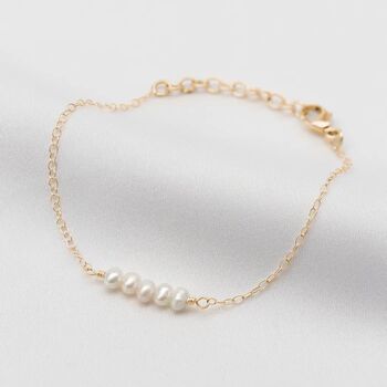 Eliana Tiny Pearl Bar Bracelet, 2 of 3