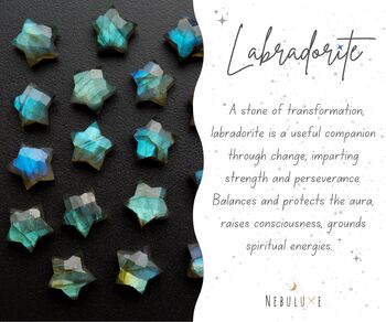 Labradorite Crystal Star Earrings, 5 of 8