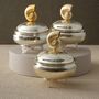 Set Of Three Silver Nautilus Marble Box, thumbnail 1 of 2