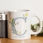 Personalised Floral Initial Mug, thumbnail 4 of 5