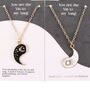 Pair Of Yin Yang Best Friend Pendant Necklaces, thumbnail 3 of 5